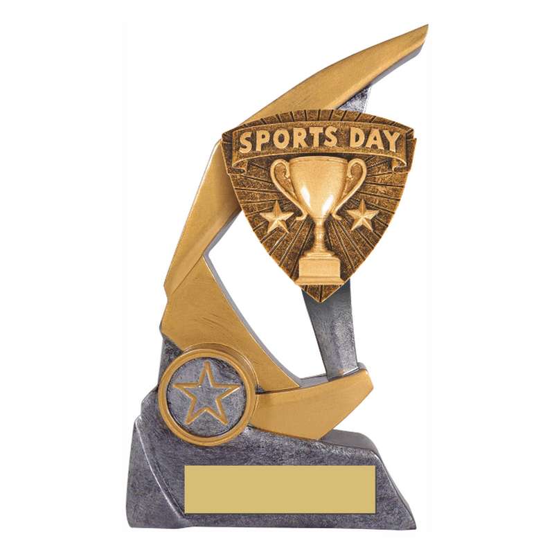 Antique Silver Resin Claw Trophy with Sports Day Trim 150mm – Ant Silver